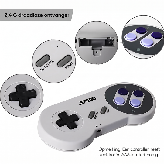 Retro Gameconsole voor Kinderen met 926 Spellen