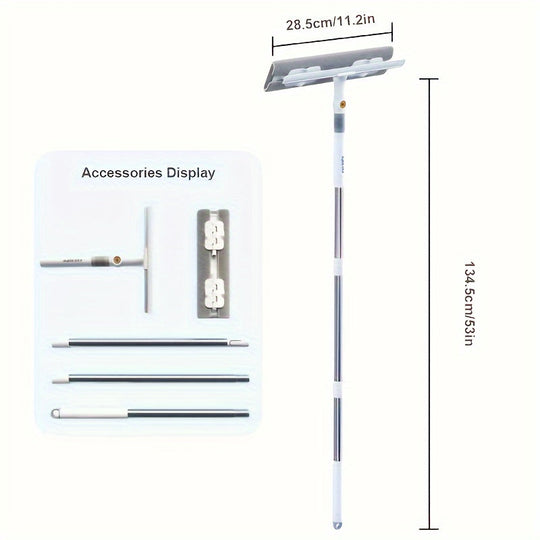 2-in-1 Raam- en Glasreiniger met Uitschuifbare Steel 3