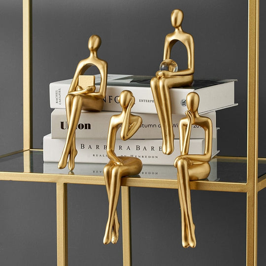 Abstracte Boekenplank Beeldjes voor Thuisdecoratie 1