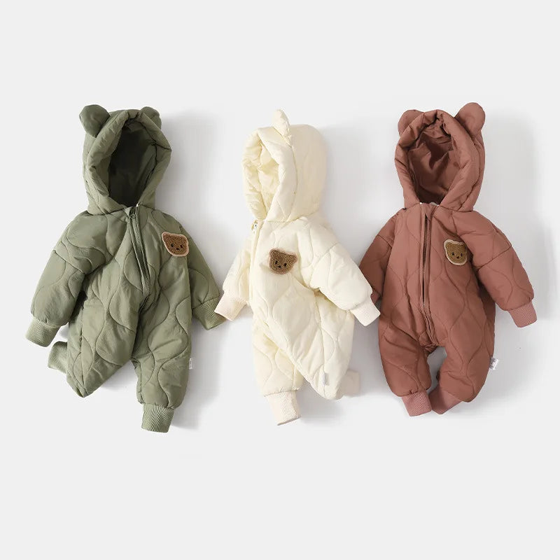 Baby Winteroverall met Capuchon en Berenmotief 1