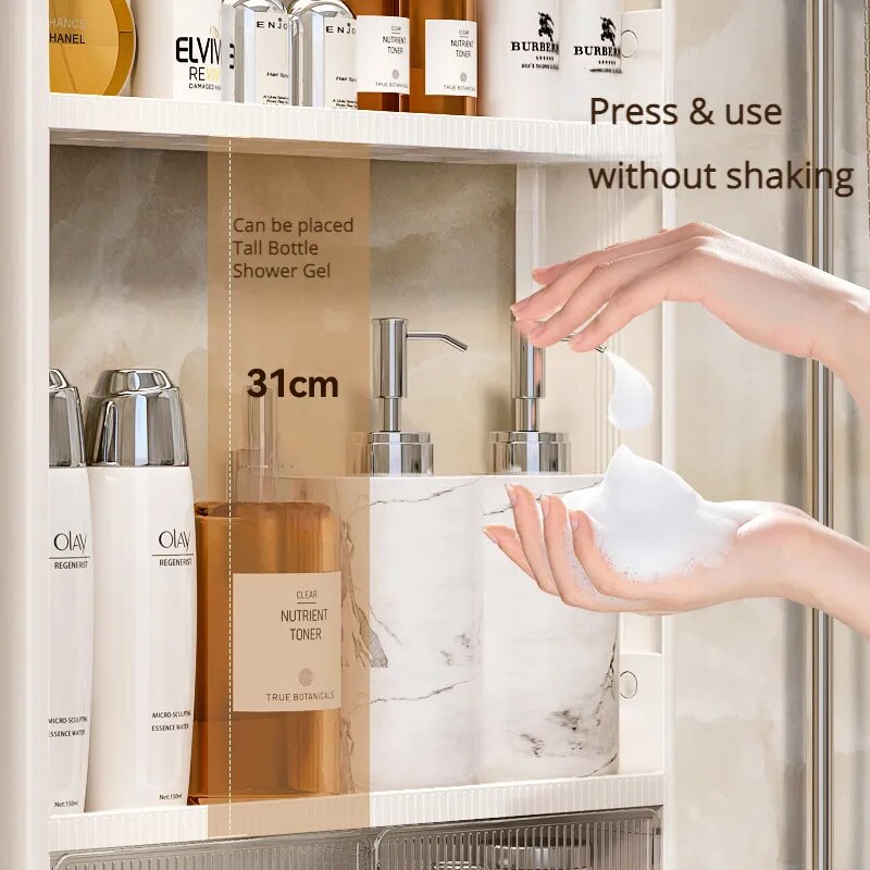 Badkamer Plank Wandgemonteerd Organizer Drielaags Modern Minimalistisch 4