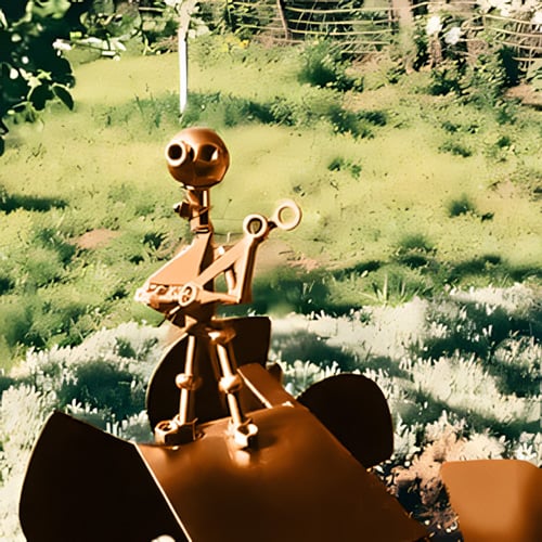 Buiten Kinetisch Tuinsculptuur Rock Band 7