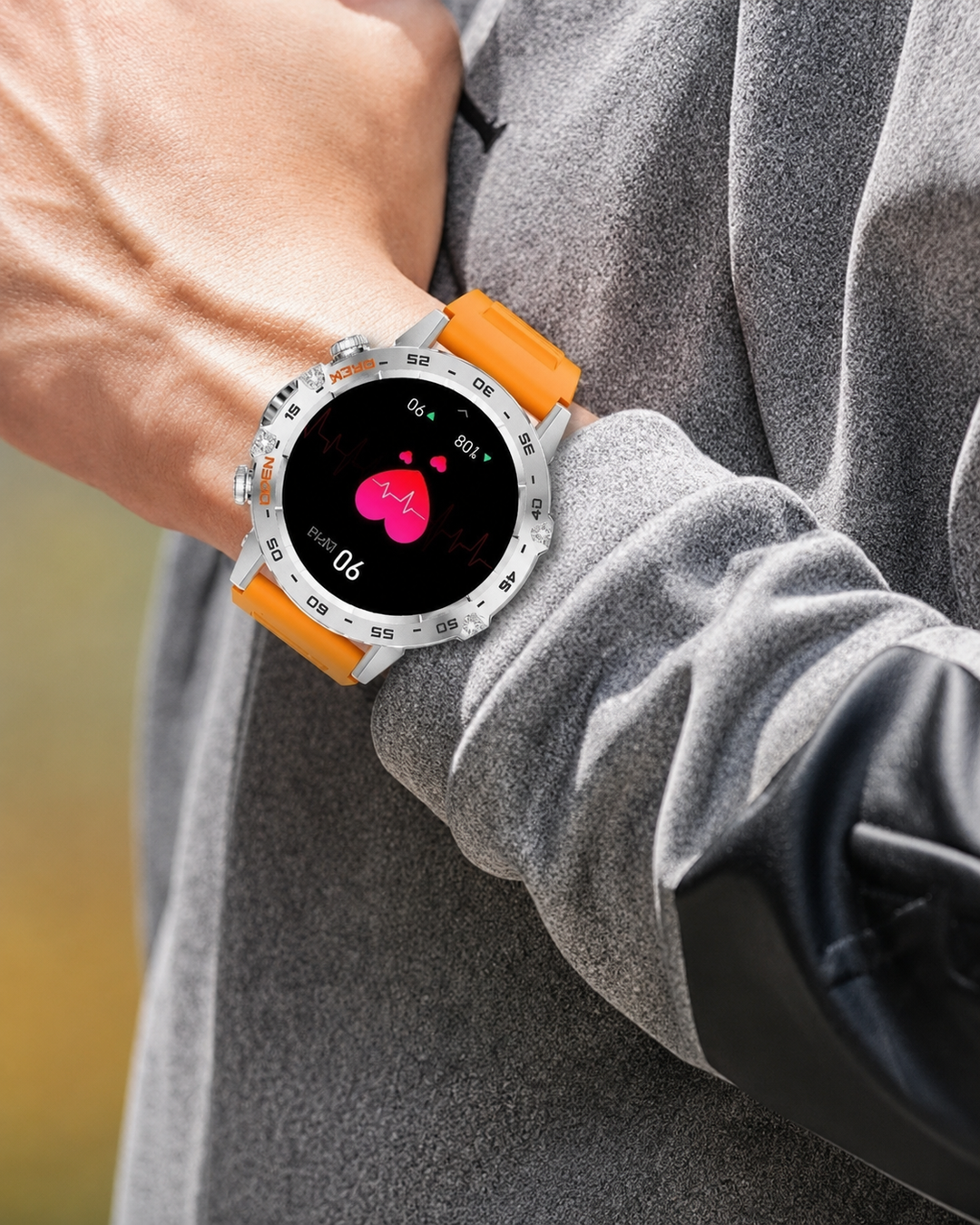Heren Smartwatch Robuust met Hartslagmeter en GPS Navigatie