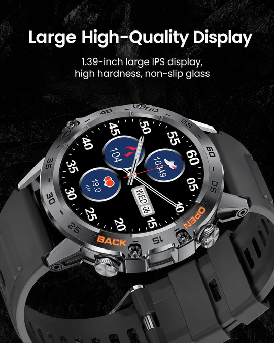 Heren Smartwatch Robuust met Hartslagmeter en GPS Navigatie