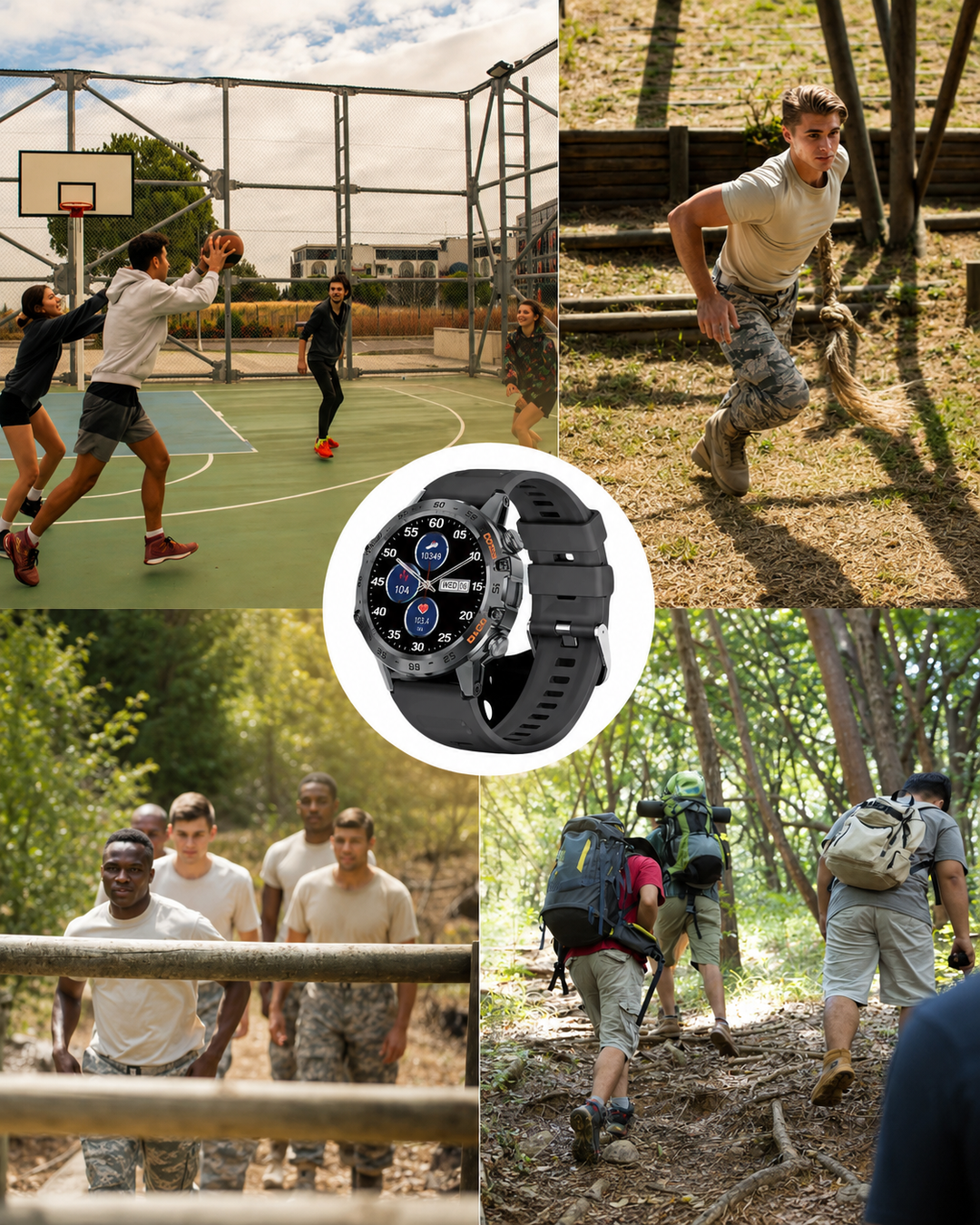 Heren Smartwatch Robuust met Hartslagmeter en GPS Navigatie
