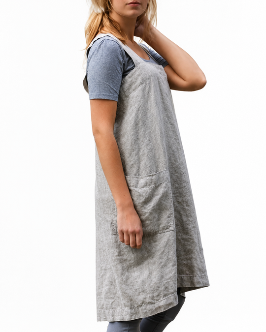 Dames Schortjurk Casual met Zakken voor Zomeruitjes