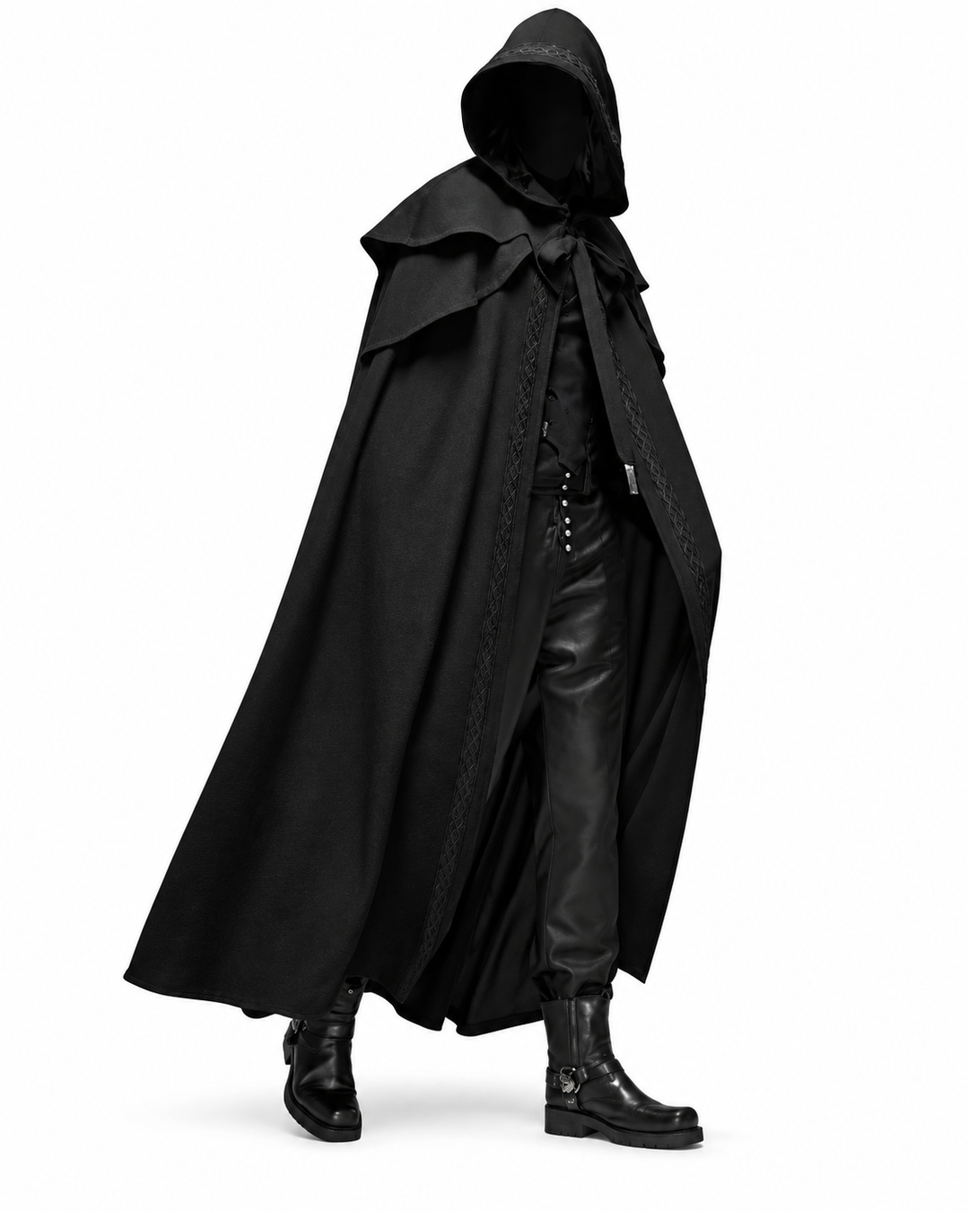 Unisex Cape met Capuchon Gotische Stijl