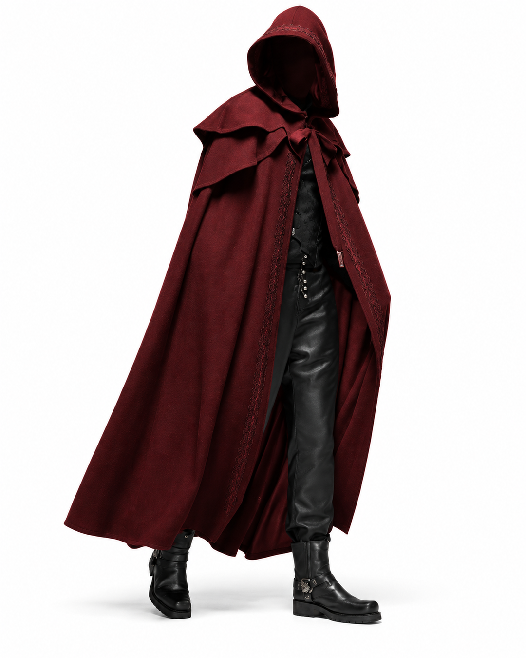 Unisex Cape met Capuchon Gotische Stijl