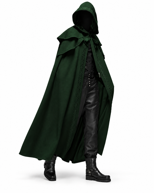 Unisex Cape met Capuchon Gotische Stijl
