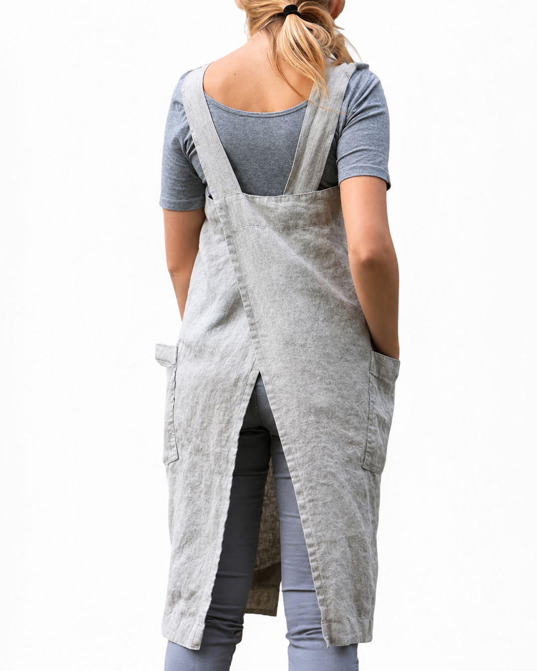 Dames Schortjurk Casual met Zakken voor Zomeruitjes