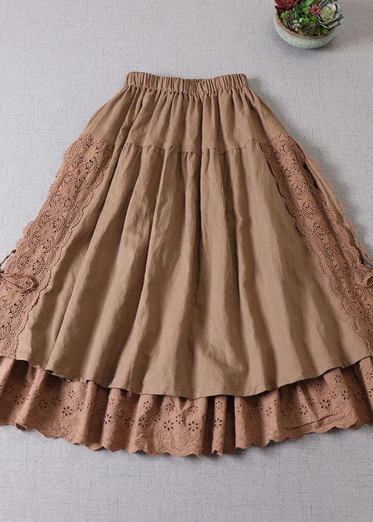 Dames Aansluitende Herfst Patchwork Rok 3