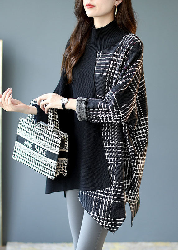Dames Asymmetrische Trui met Patchwork Design 2