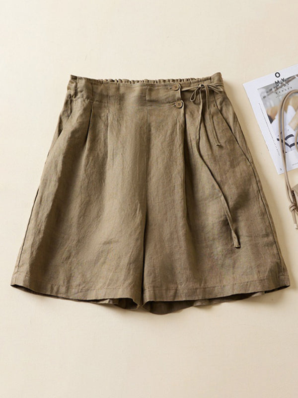 Dames Baggy Shorts Woven Katoen en Linnen 6