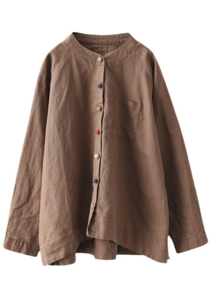 Dames Blouse Retro O-hals Met Lange Mouwen 4