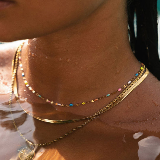 Dames Choker Ketting Regenboogstijl 2