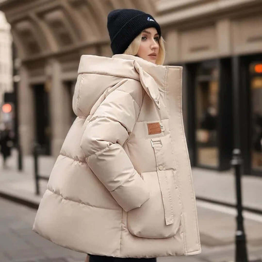 Dames Gequilt Jacket Met Capuchon - Relaxed Fit 1