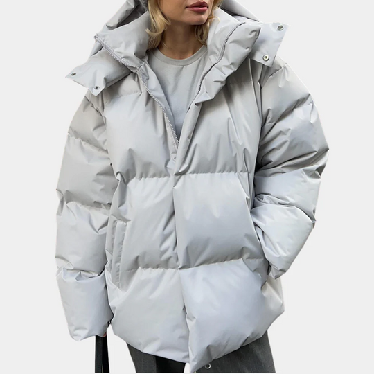 Dames Gewatteerde Jas Oversized Pasvorm 1
