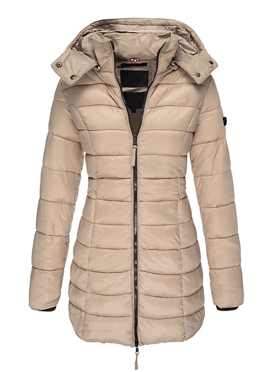 Dames Gewatteerde Winterjas Halflang Stijlvol 2