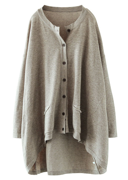 Dames Herfst Sweatervest met Losgebreide Knoopzakken 4