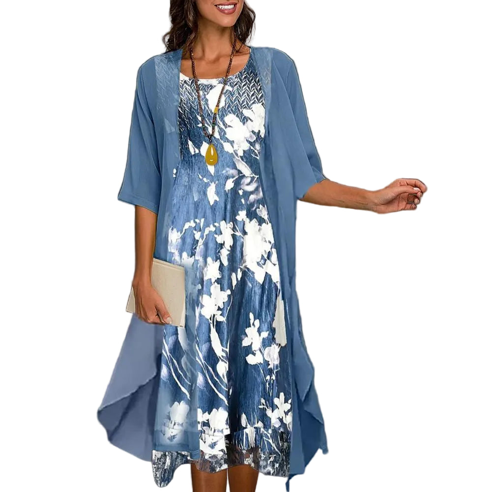 Dames Herfstjurk Met Elastische Taille 0