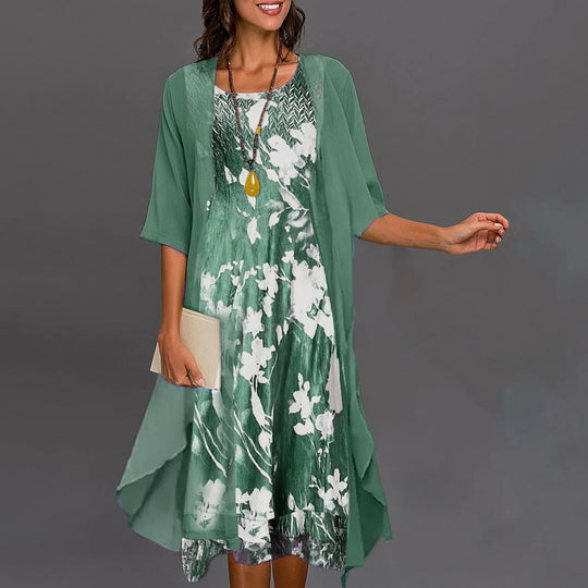 Dames Herfstjurk Met Elastische Taille 3