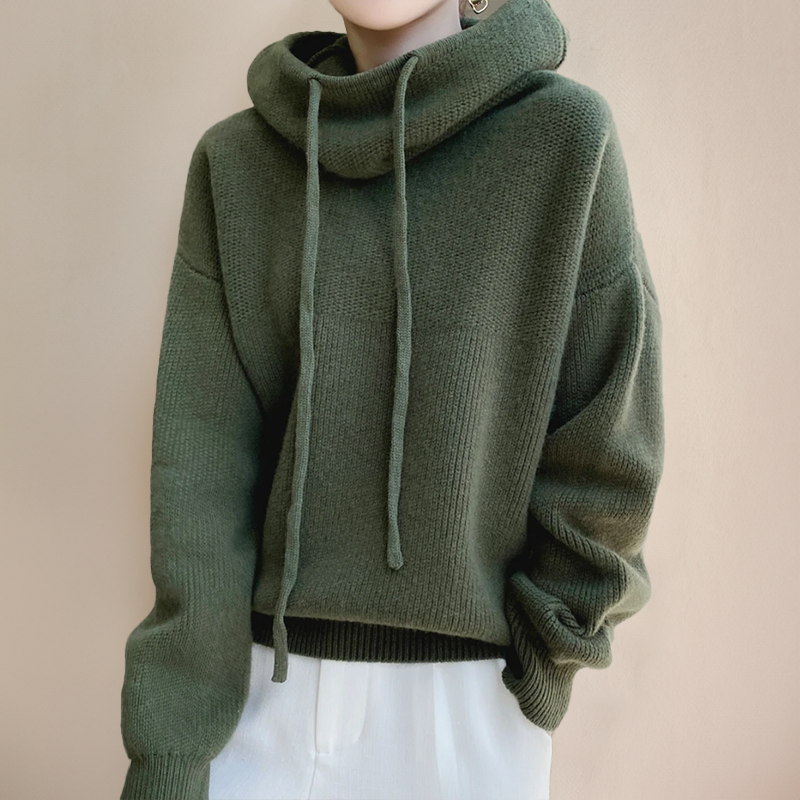 Dames Hoodie Gebreid met Stijlvolle Details voor Casual en Chic Outfits 2