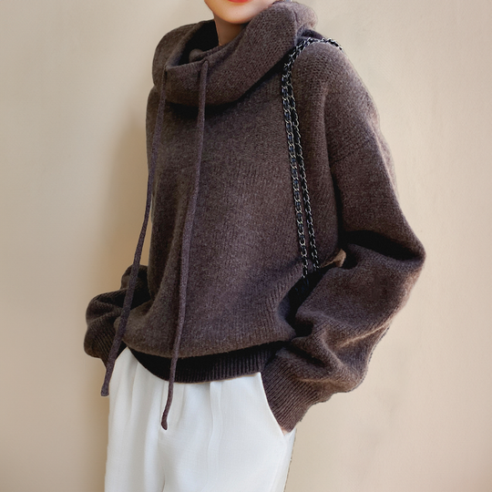 Dames Hoodie Gebreid met Stijlvolle Details voor Casual en Chic Outfits 5