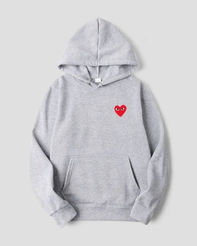 Dames Hoodie met Geborduurd Hartontwerp Casual 10