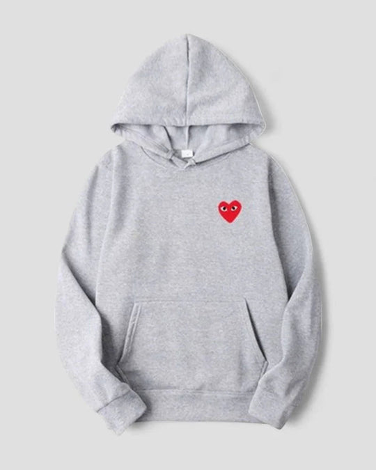 Dames Hoodie met Geborduurd Hartontwerp Casual 10