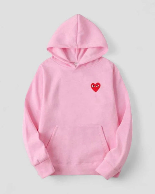 Dames Hoodie met Geborduurd Hartontwerp Casual 12