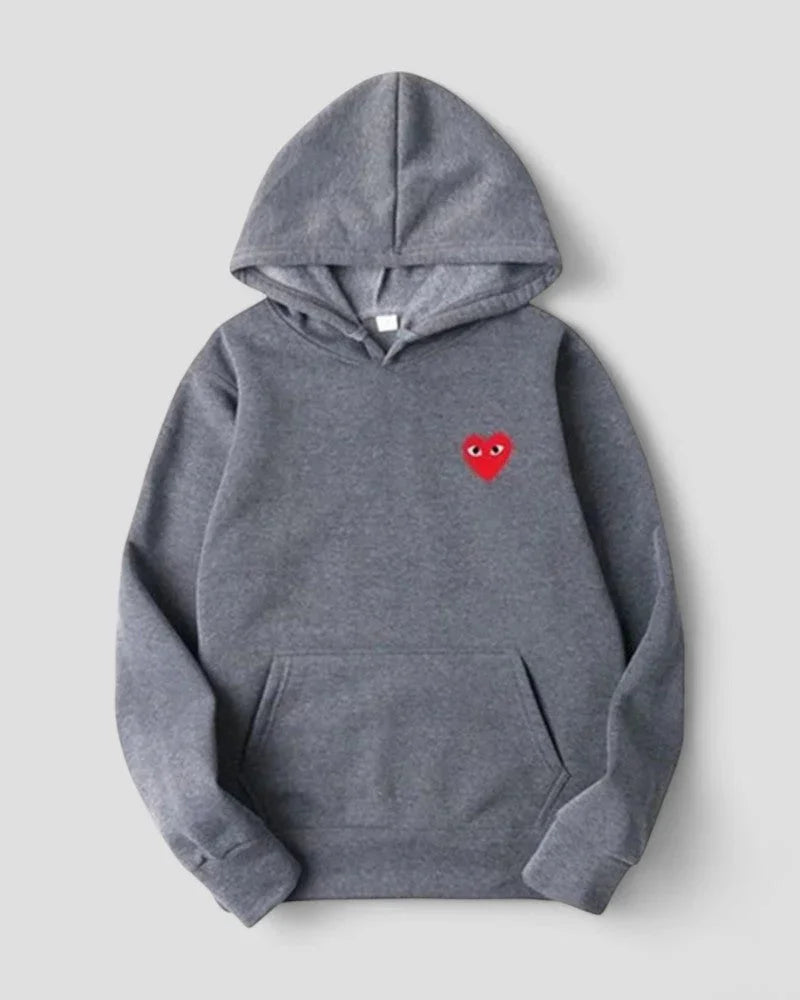 Dames Hoodie met Geborduurd Hartontwerp Casual 4