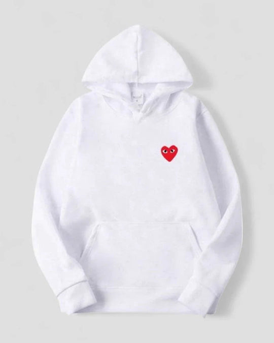 Dames Hoodie met Geborduurd Hartontwerp Casual 8