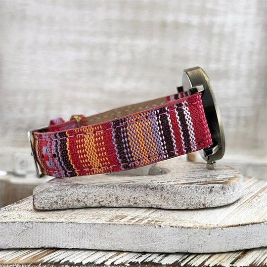 Dames Horloge Multicolor Regenboogpatroon Met Gevlochten Band 2