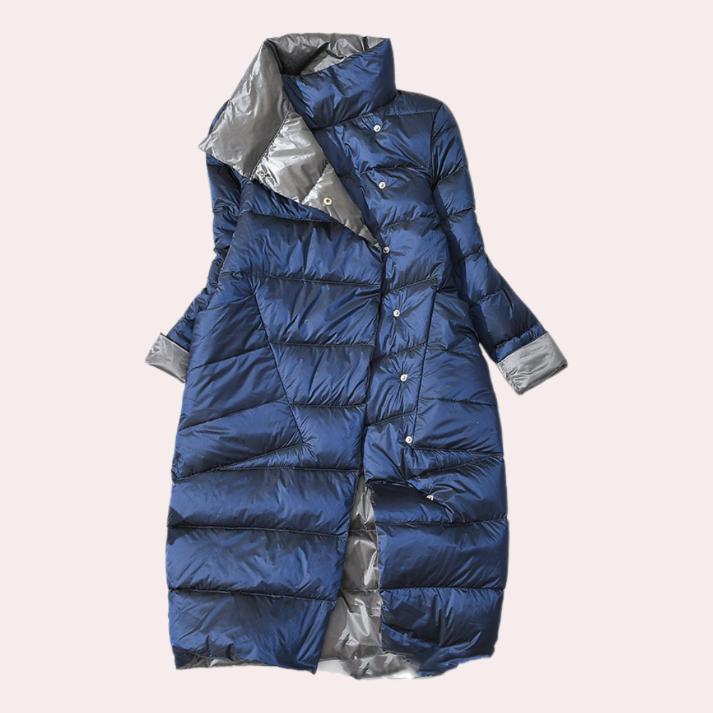 Dames Jas Winter Gewatteerd Luxe Stijl Slanke Pasvorm 4