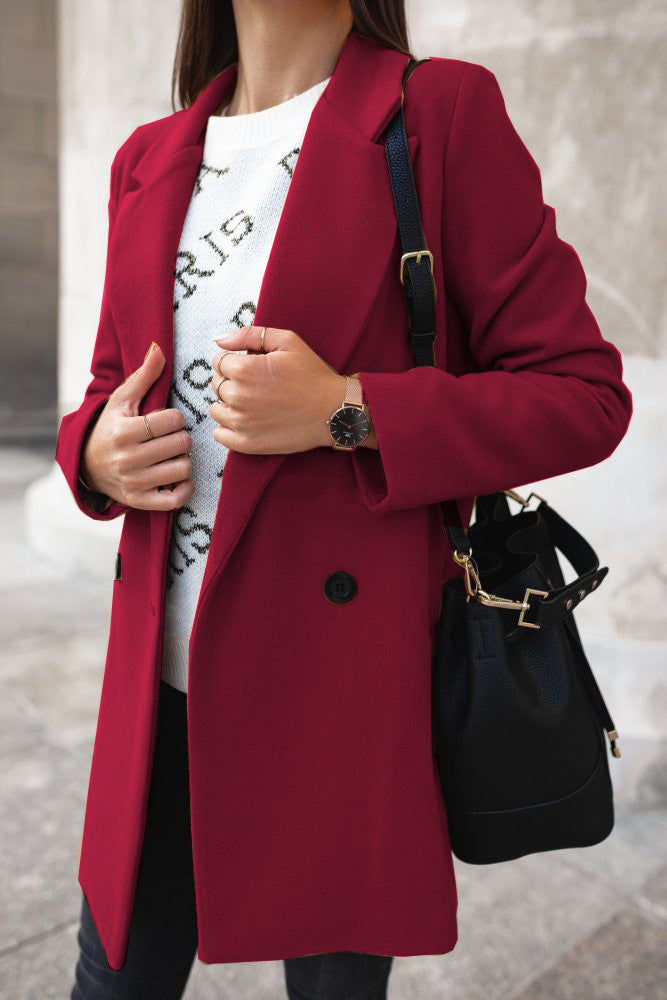 Dames Jas Winter Scandinavisch Ontwerp Met Kraag 2
