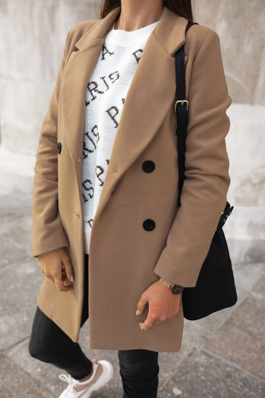 Dames Jas Winter Scandinavisch Ontwerp Met Kraag 3