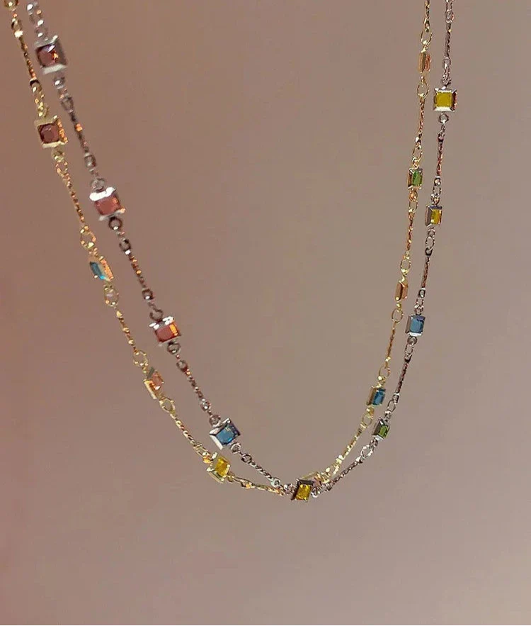 Dames Ketting Fijne Stijl met Kleurrijke Stenen voor Elke Gelegenheid 2