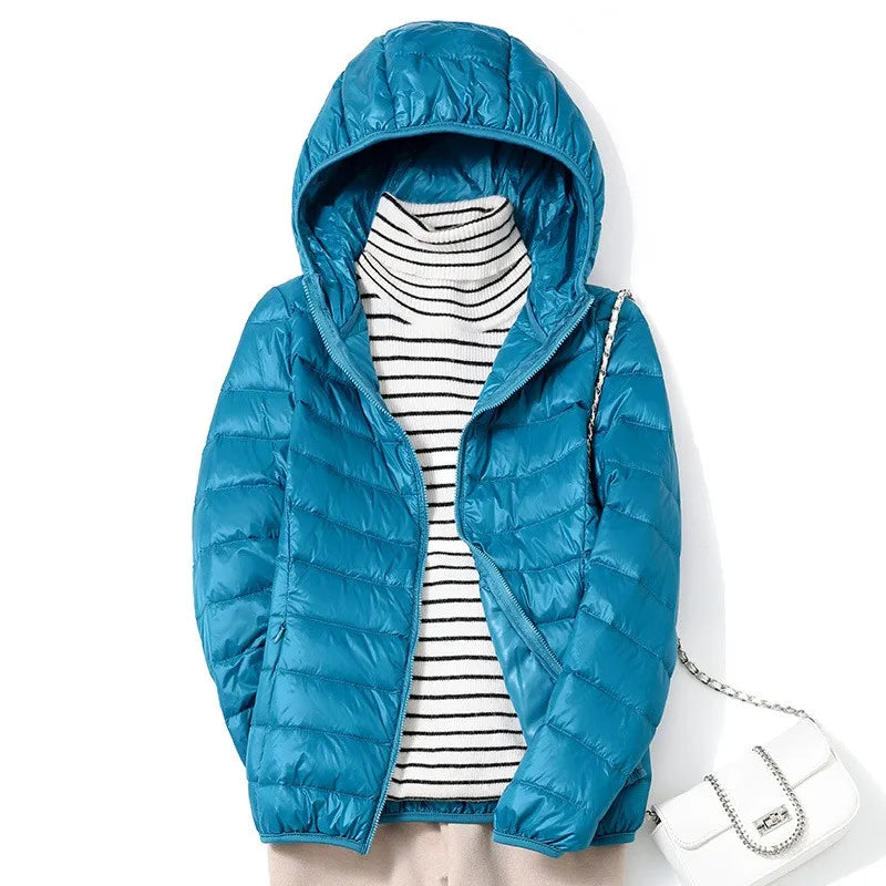 Dames Korte Puffer Jacket Ultralicht Casual Winterjas 16