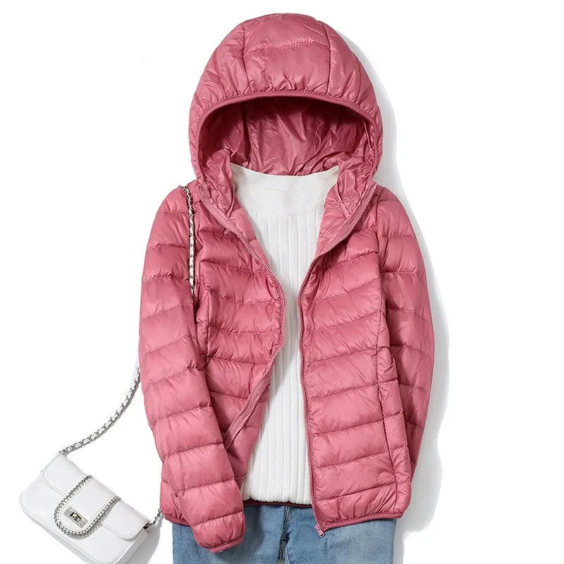 Dames Korte Puffer Jacket Ultralicht Casual Winterjas 5