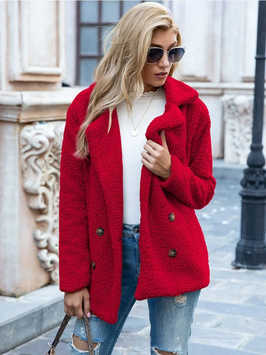 Dames Lange Winterjas Wrap Stijl Met Tijdloze Kraag en Praktische Zakken 6