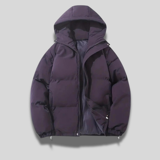 Dames Lange Winterjas met Capuchon en Gewatteerde Stijl 3