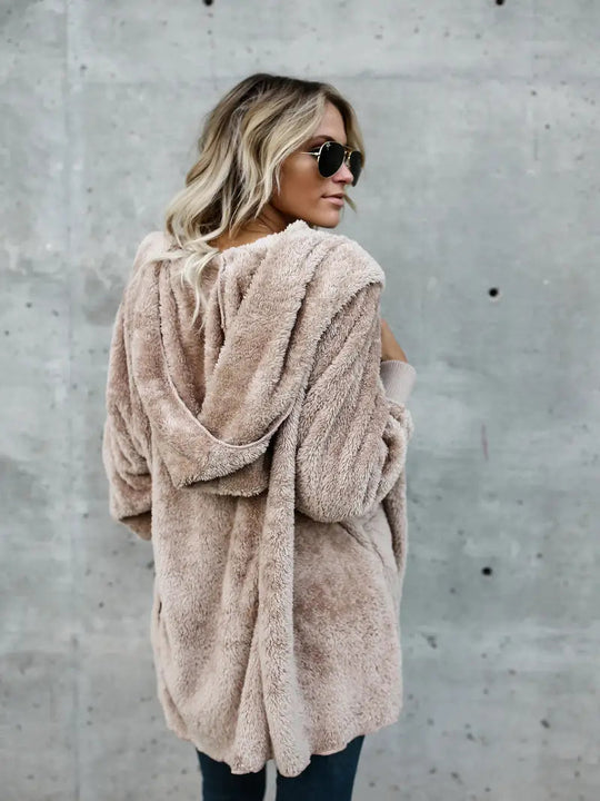 Dames Lange Winterjas met Kap Stijlvol Design voor Koude Dagen 4