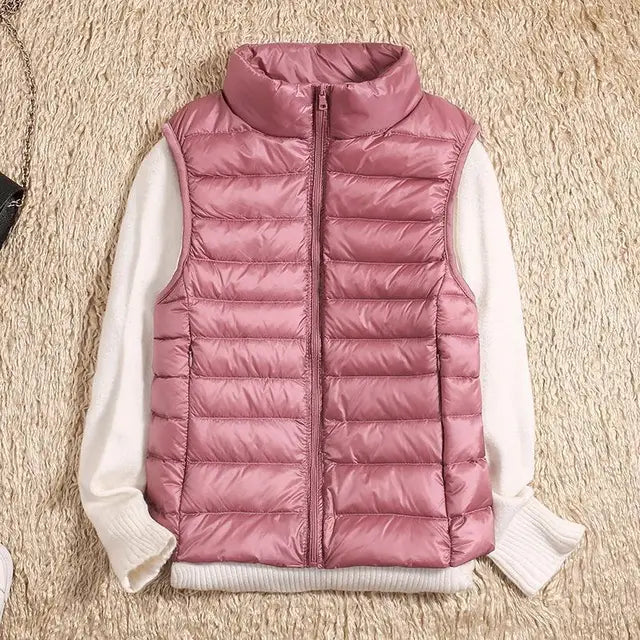 Dames Lichtgewicht Donsvest Casual Polyester 0