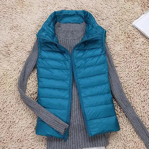 Dames Lichtgewicht Donsvest Casual Polyester 2