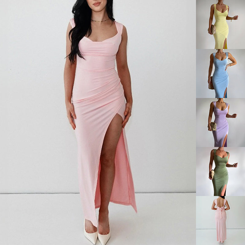 Dames Midi-jurk Met Strikdetail Voor Casual En Formele Gelegenheden 2