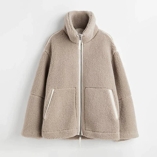 Dames Oversized Jacke met Patchwork Design 0