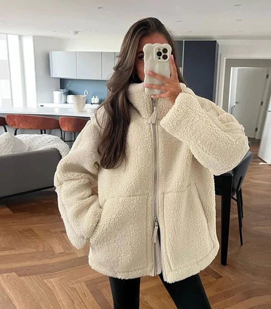 Dames Oversized Jacke met Patchwork Design 7