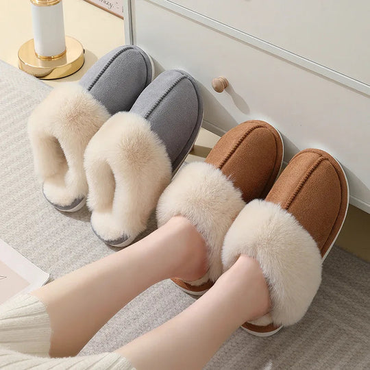 Dames Pluche Huisslippers met Zachte Voering 2