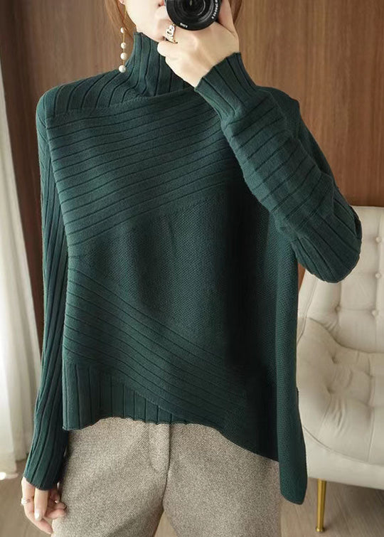Dames Plus Size Asymmetrische Gebreide Trui 4
