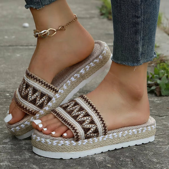 Dames Sandalen Geweven Comfort Lichtgewicht Ergonomisch 2